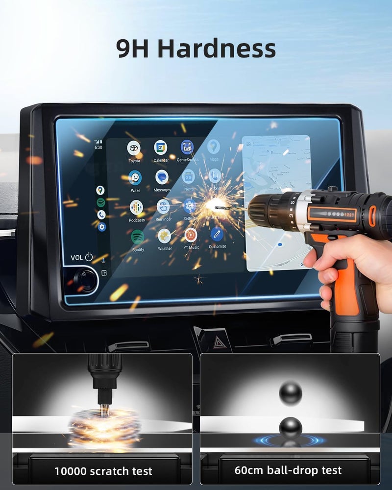 LANGBEAN 2 PC Screen Protector Compatible With 2023 2024 Toyota Corolla/Corolla Cross /RAV4 LE XLE, 8 Inch HD Clear Navigation Display Tempered Glass for Corolla Accessories - Image 5